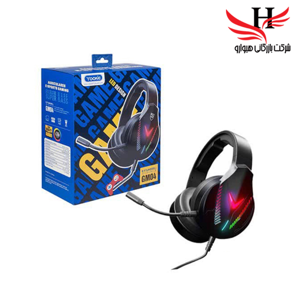 تصویر هدست سيم دارگيمينگ يوکي YOOKIE-GM04